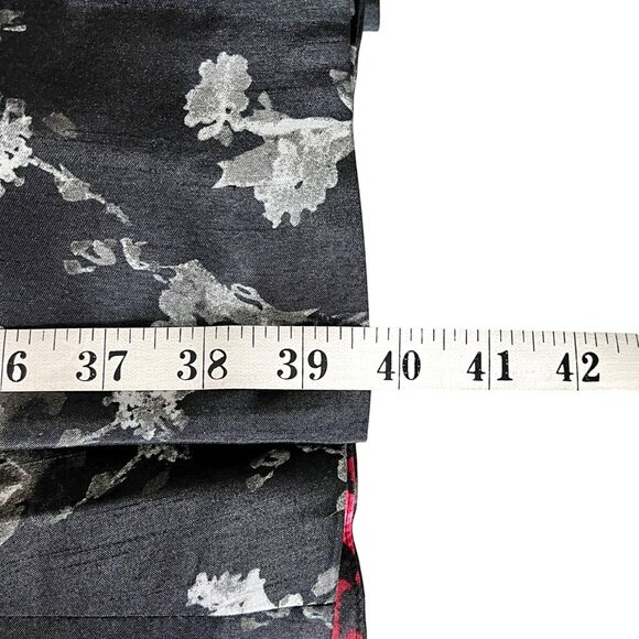 Dress Barn Floral Dress Lined Zipper Back A-Line Size 16 Black Red Gray EUC - Picture 12 of 12